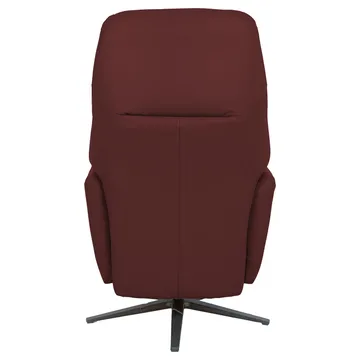 Reclinerfåtölj Wikros med elektrisk mekanism - mörkröd - Möbler - Stolar & fåtöljer - Fåt ölj - Skinnfåtölj & läderfåtölj