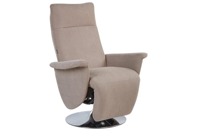 Reclinerfåtölj Prime Taupe/Silver - Taupe/Silver - Möbler - Stolar & fåtöljer - Fåtölj - Liggfåtölj