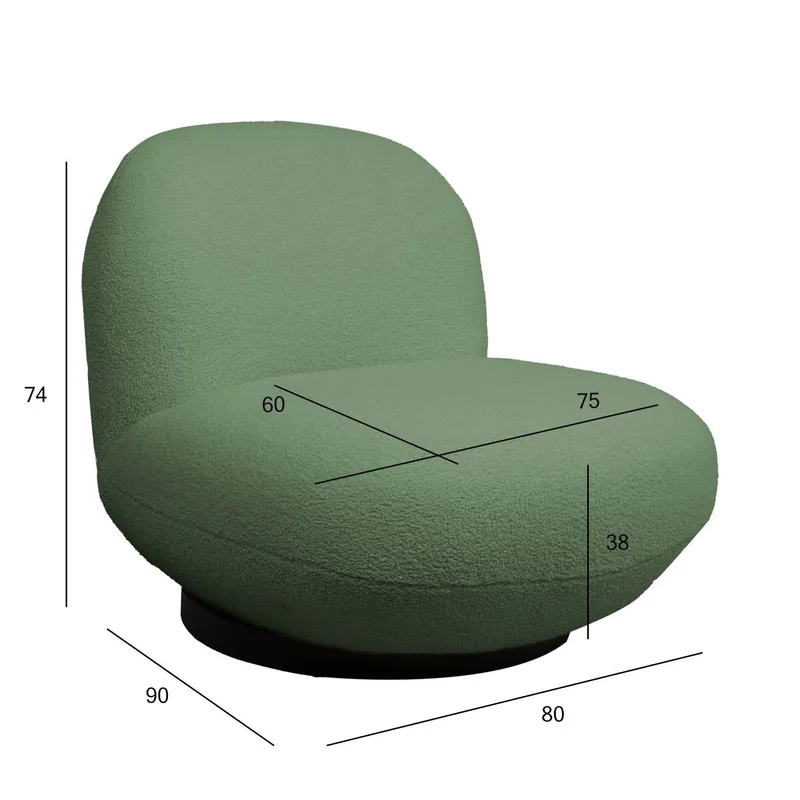 Relaxfåtölj Pamela - grön - Möbler - Stolar & fåtöljer - Fåtölj - Fåtölj utan armstöd