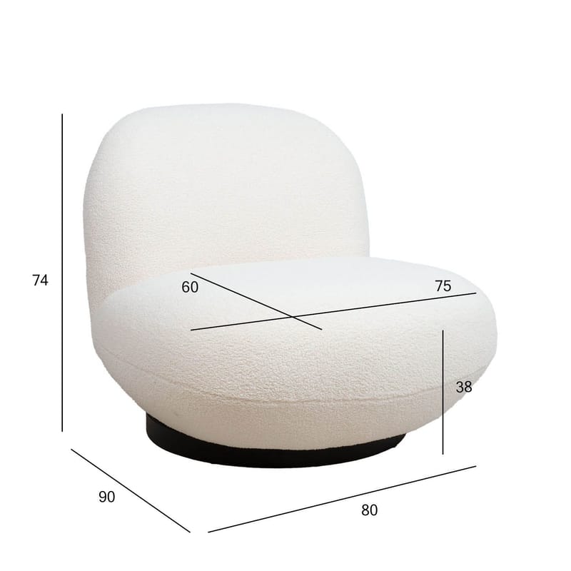 Relaxfåtölj Pamela - vit - Möbler - Stolar & fåtöljer - Fåtölj - Fåtölj utan armstöd