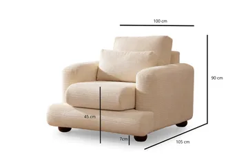Relento Fåtölj - Beige - Möbler - Stolar & fåtöljer - Fåtölj