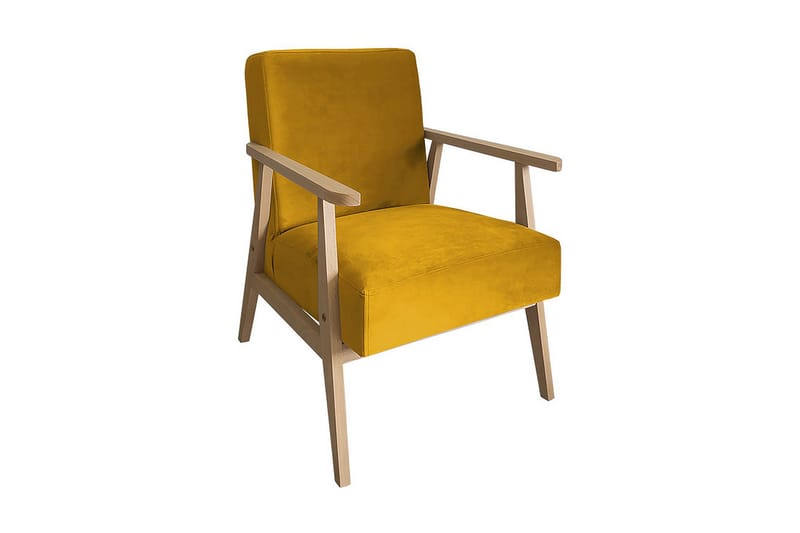 Retro Fåtölj, Sammet/Gul