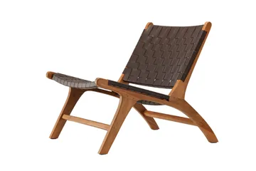 Rike Loungefåtölj - Brun/Beige - Möbler - Stolar & fåtöljer - Fåtölj - Skinnfåtölj & läderfåtölj
