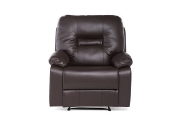 Rovik Oval Reclinerfåtölj i Konstläder - Brun - Möbler - Stolar & fåtöljer - Fåtölj - Skinnfåtölj & läderfåtölj