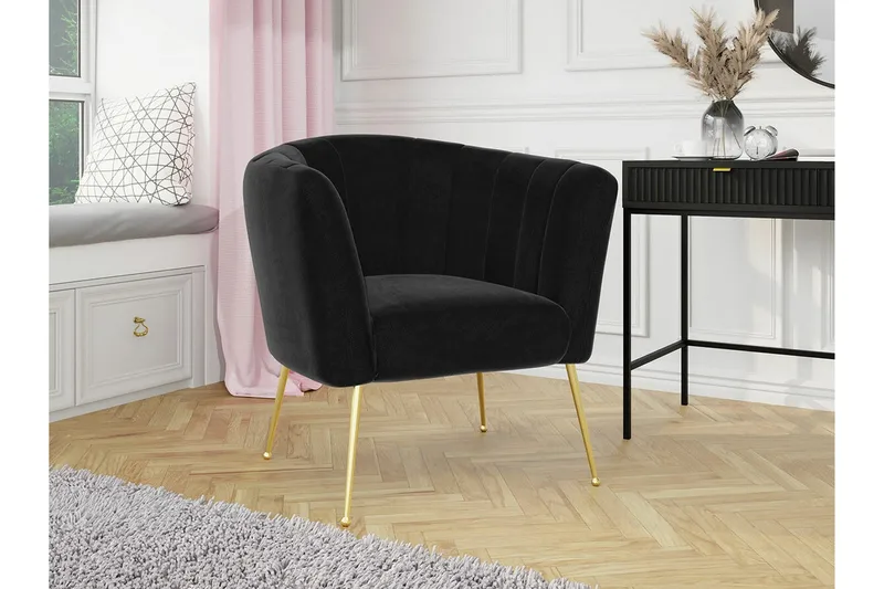 Rushmore Fåtölj Black/Gold - Möbler - Stolar & fåtöljer - Fåtölj