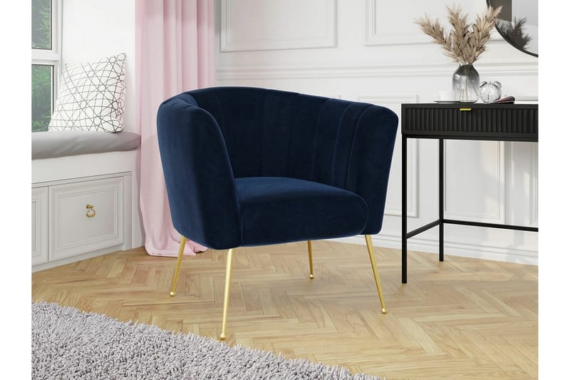 Rushmore Fåtölj Blue/Gold - Möbler - Stolar & fåtöljer - Fåtölj