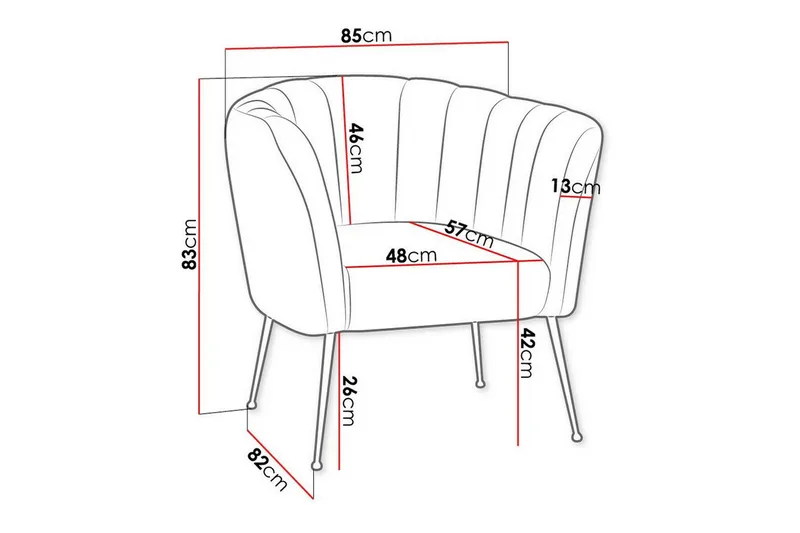 Rushmore Fåtölj Blue/Gold - Möbler - Stolar & fåtöljer - Fåtölj