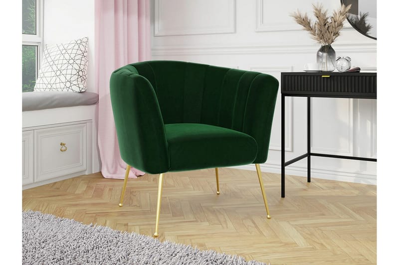 Rushmore Fåtölj Dark green/Gold - Möbler - Stolar & fåtöljer - Fåtölj