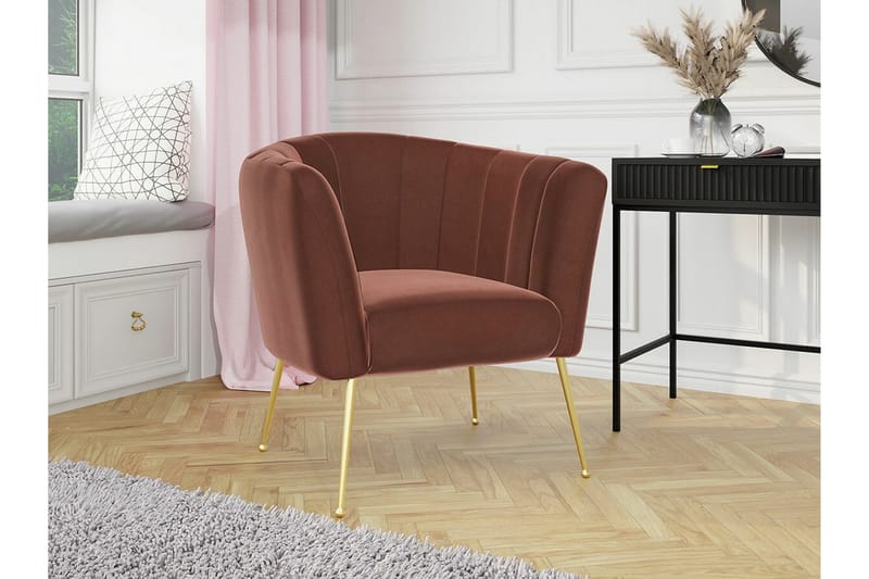 Rushmore Fåtölj Gold/Brown - Möbler - Stolar & fåtöljer - Fåtölj