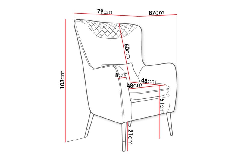 Rushmore Fåtölj Grey/Black - Möbler - Stolar & fåtöljer - Fåtölj