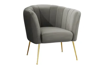 Rushmore Fåtölj Grey/Gold - Möbler - Stolar & fåtöljer - Fåtölj