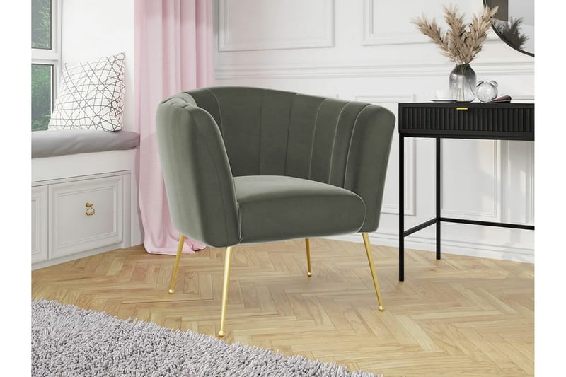 Rushmore Fåtölj Grey/Gold - Möbler - Stolar & fåtöljer - Fåtölj