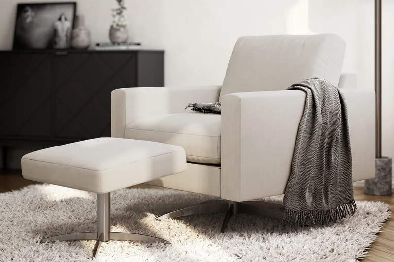 Sabero Fåtölj - Beige/Svart - Möbler - Stolar & fåtöljer - Fåtölj