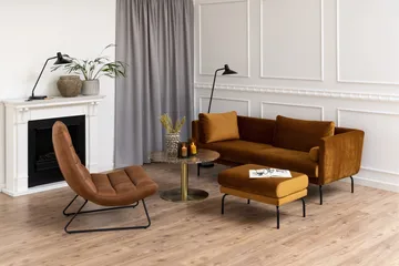 Sammo Loungefåtölj - Brun - Möbler - Stolar & fåtöljer - Fåtölj - Skinnfåtölj & läderfåtölj