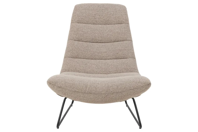 Sammo Modern Fåtölj i Tyg med Metallunderrede - Beige - Möbler - Stolar & fåtöljer - Fåtölj