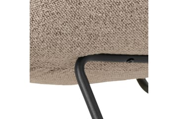 Sammo Modern Fåtölj i Tyg med Metallunderrede - Beige - Möbler - Stolar & fåtöljer - Fåtölj