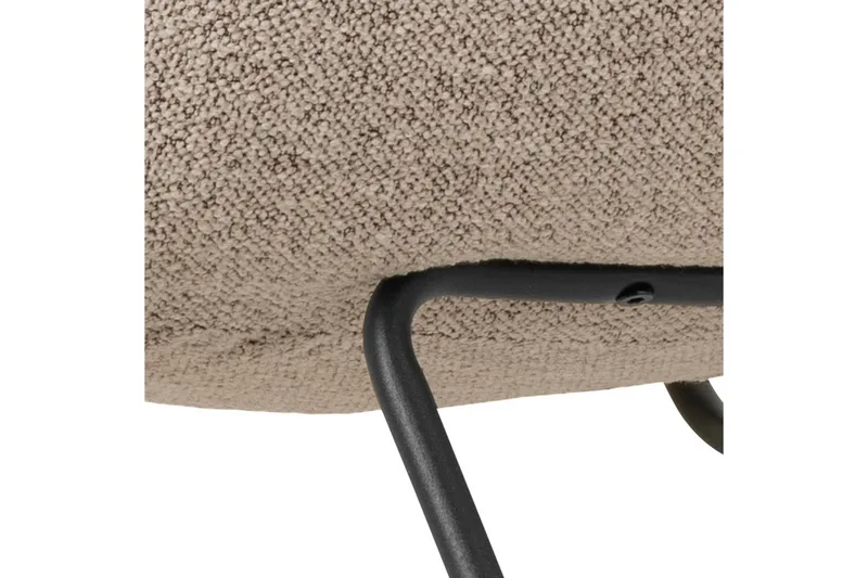 Sammo Modern Fåtölj i Tyg med Metallunderrede - Beige - Möbler - Stolar & fåtöljer - Fåtölj