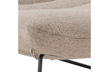 Sammo Modern Fåtölj i Tyg med Metallunderrede - Beige - Möbler - Stolar & fåtöljer - Fåtölj