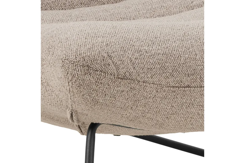 Sammo Modern Fåtölj i Tyg med Metallunderrede - Beige - Möbler - Stolar & fåtöljer - Fåtölj