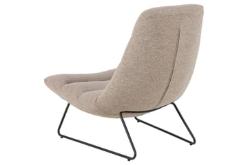 Sammo Modern Fåtölj i Tyg med Metallunderrede - Beige - Möbler - Stolar & fåtöljer - Fåtölj
