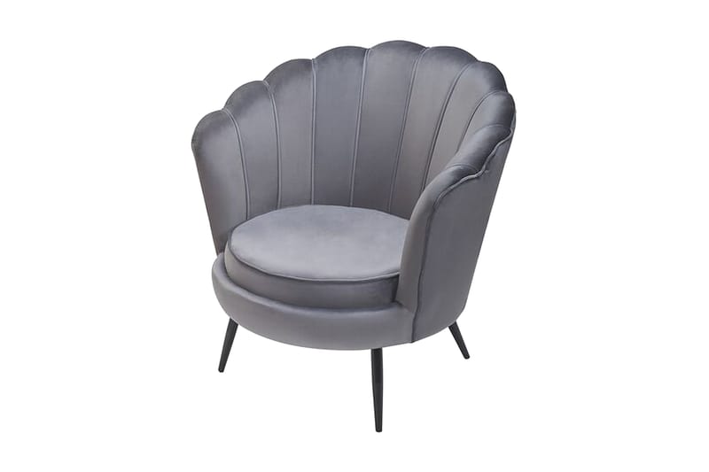 Sarannell Sammetsfåtölj - Grå - Möbler - Stolar & fåtöljer - Fåtölj