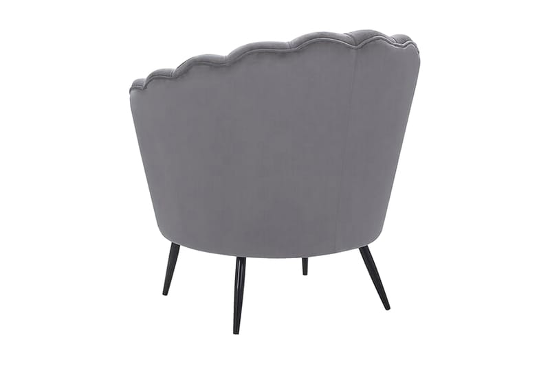 Sarannell Sammetsfåtölj - Grå - Möbler - Stolar & fåtöljer - Fåtölj