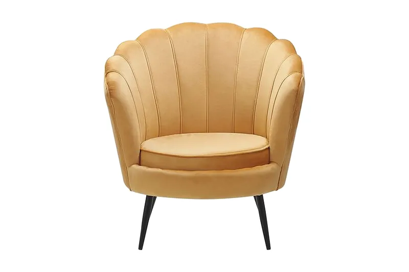 Sarannell Sammetsfåtölj - Gul - Möbler - Stolar & fåtöljer - Fåtölj