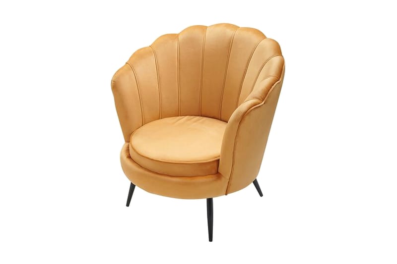 Sarannell Sammetsfåtölj - Gul - Möbler - Stolar & fåt öljer - Fåtölj