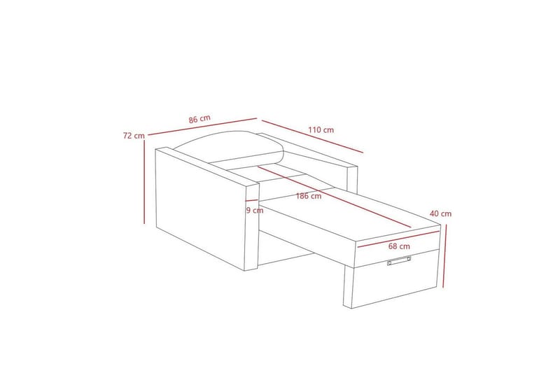 Savra Bäddfåtölj - Antracit - Möbler - Soffa - Bäddsoffa