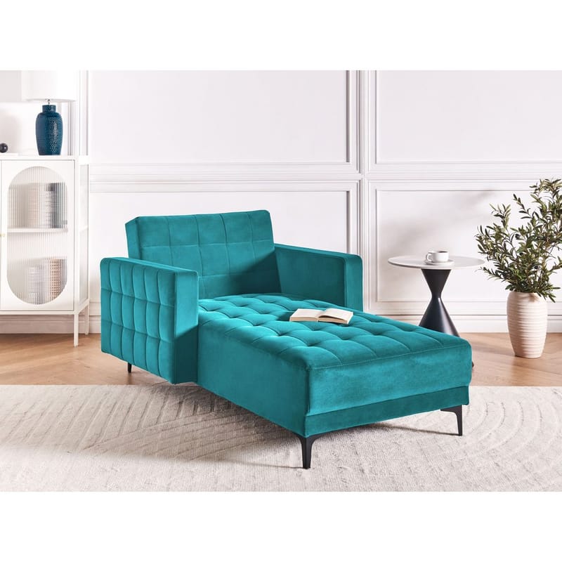 schäslong Aberdeen - Havsblå, Svart - Möbler - Soffa - Modulsoffor - Övriga moduler till modulsoffa