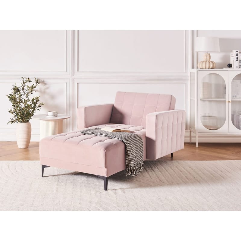 schäslong Aberdeen - Rosa, Svart - Möbler - Soffa - Modulsoffor - Övriga moduler till modulsoffa