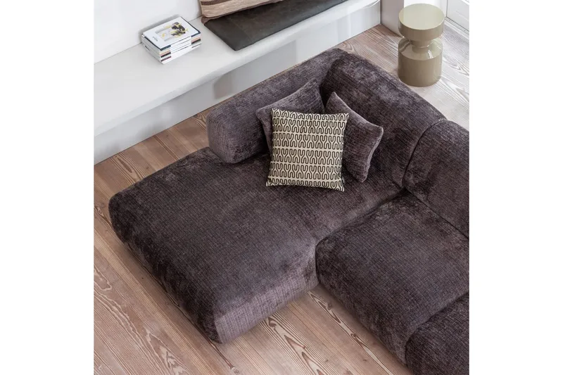 Schäslong Moln - Varmbrun, Varm Brun, Vänster - Möbler - Soffa - Divansoffor & schäslongsoffa