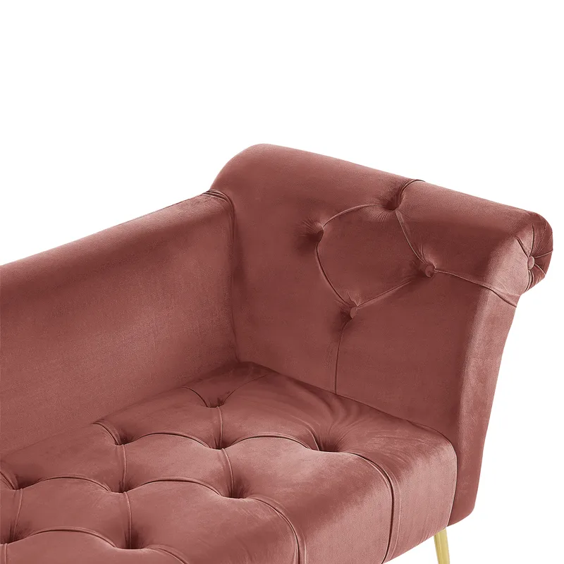 Schäslong Nantilly - Rosa - Möbler - Stolar & fåtöljer - Fåtölj - Schäslongfåtölj & divanfåtölj