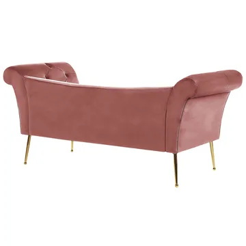 Schäslong Nantilly - Rosa - Möbler - Stolar & fåtöljer - Fåtölj - Schäslongfåtölj & divanfåtölj