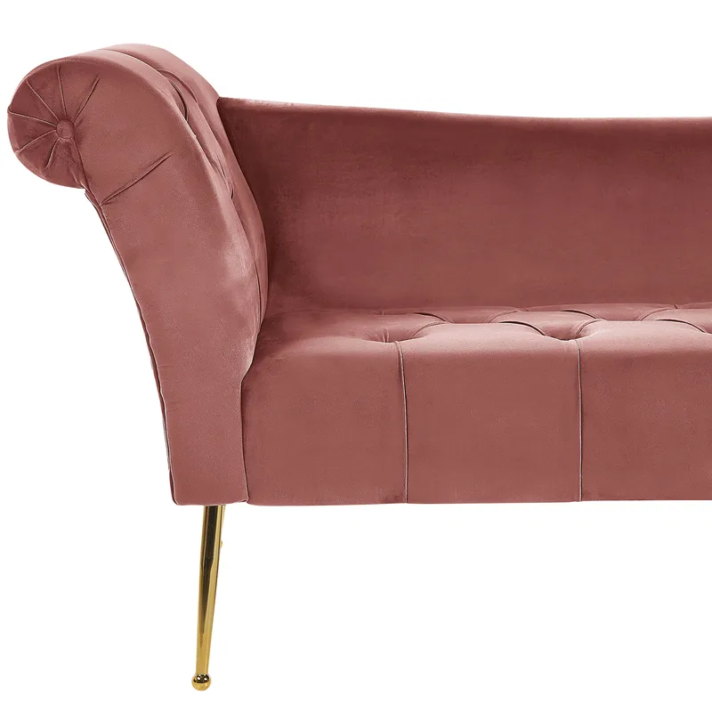 Schäslong Nantilly - Rosa - Möbler - Stolar & fåtöljer - Fåtölj - Schäslongfåtölj & divanfåtölj