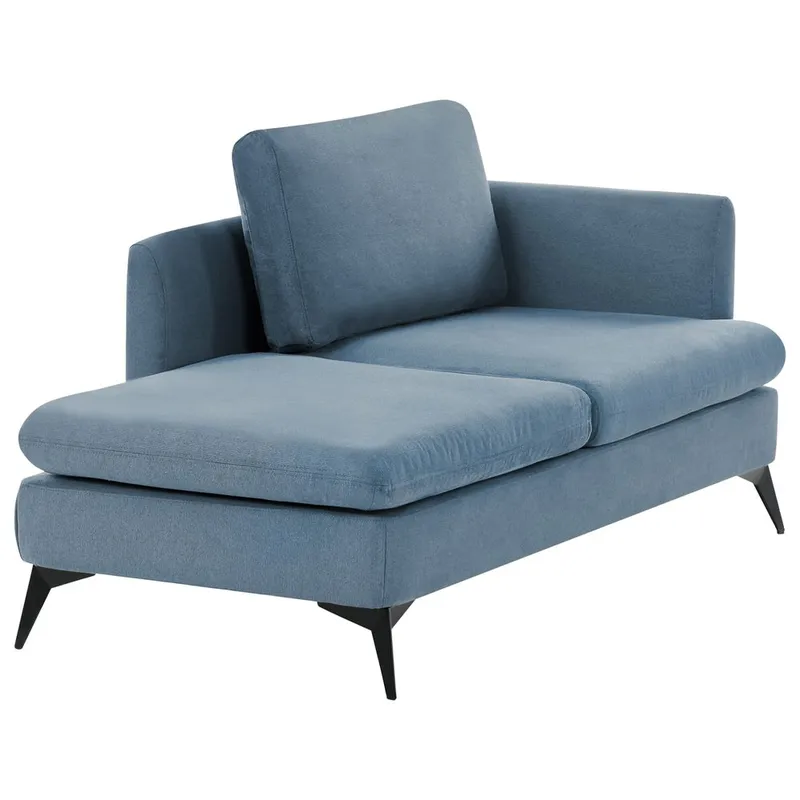 Schäslong Sievoz - Blå, Svart/Högervänd - Möbler - Stolar & fåtöljer - Fåtölj - Schäslongfåtölj & divanfåtölj