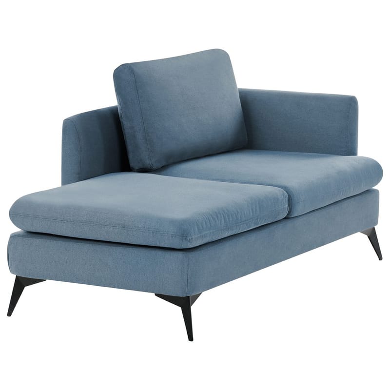 Schäslong Sievoz - Blå, Svart/Högervänd - Möbler - Stolar & fåtöljer - Fåtölj - Schäslongfåtölj & divanfåtölj