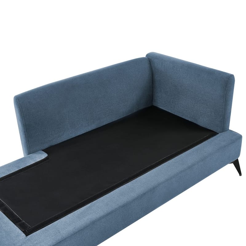 Schäslong Sievoz - Blå, Svart/Högervänd - Möbler - Stolar & fåtöljer - Fåtölj - Schäslongfåtölj & divanfåtölj