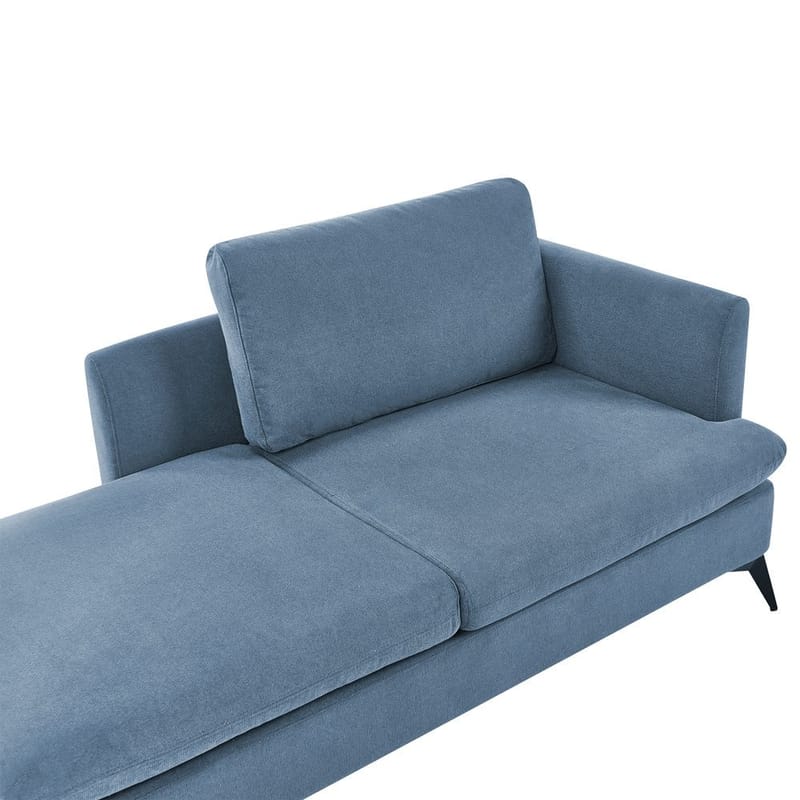 Schäslong Sievoz - Blå, Svart/Högervänd - Möbler - Stolar & fåtöljer - Fåtölj - Schäslongfåtölj & divanfåtölj