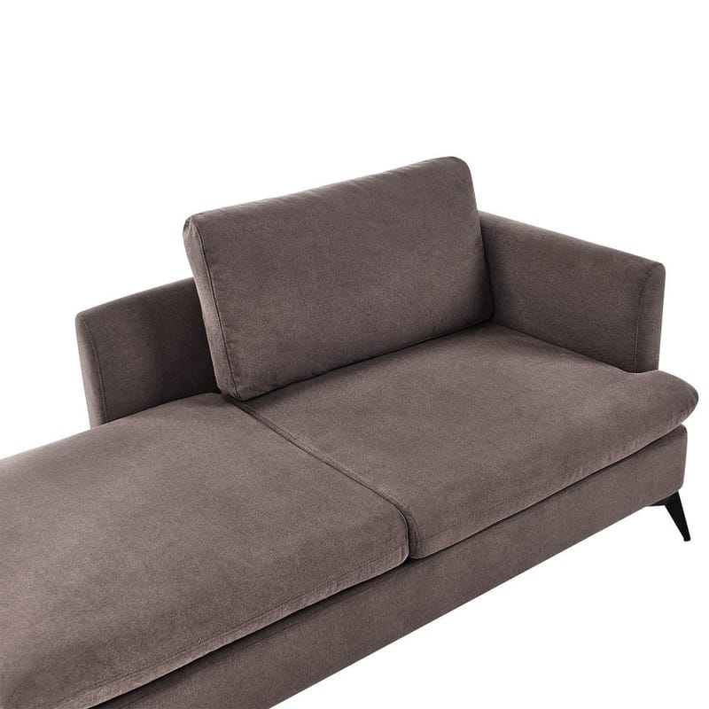 Schäslong Sievoz - Brun, Svart/Högervänd - Möbler - Stolar & fåtöljer - Fåtölj - Schäslongfåtölj & divanfåtölj