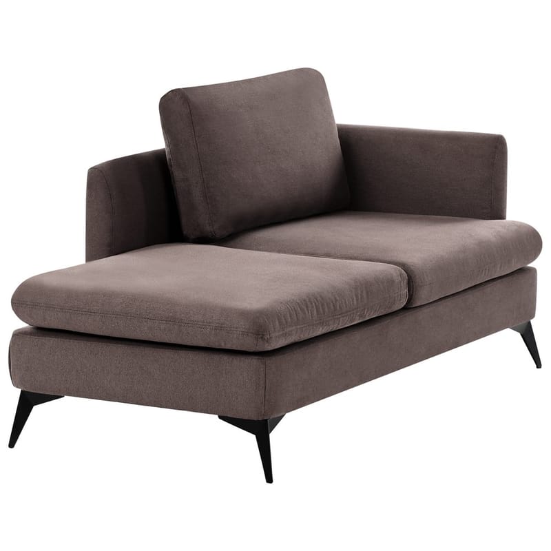 Schäslong Sievoz - Brun, Svart/Högervänd - Möbler - Stolar & fåtöljer - Fåtölj - Schäslongfåtölj & divanfåtölj