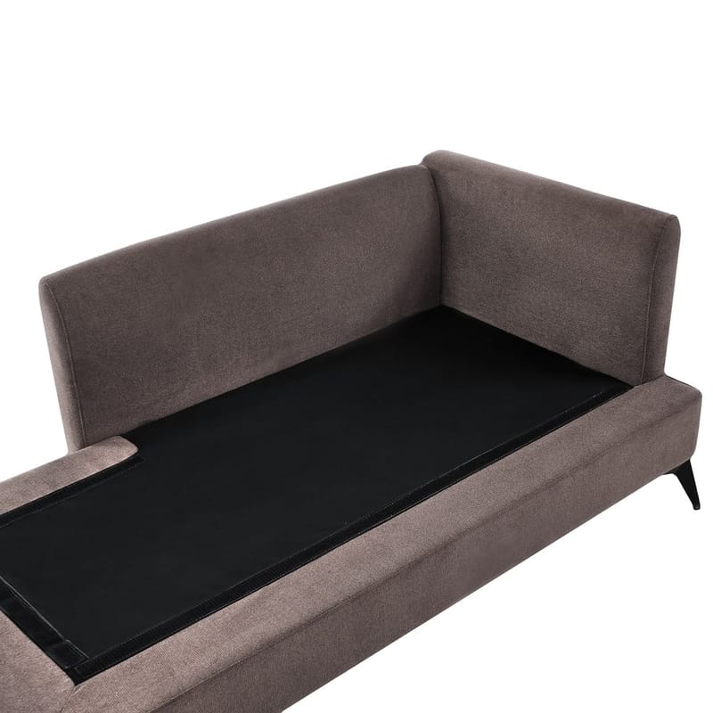 Schäslong Sievoz - Brun, Svart/Högervänd - Möbler - Stolar & fåtöljer - Fåtölj - Schäslongfåtölj & divanfåtölj