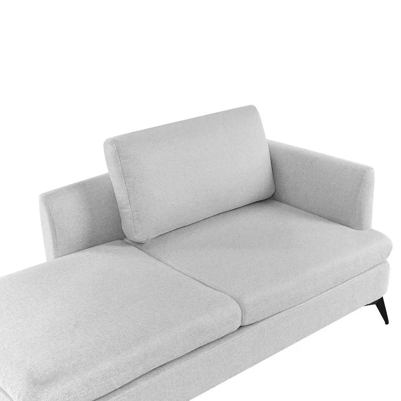 Schäslong Sievoz - Grå, svart/Högervänd - Möbler - Stolar & fåtöljer - Fåtölj - Schäslongfåtölj & divanfåtölj