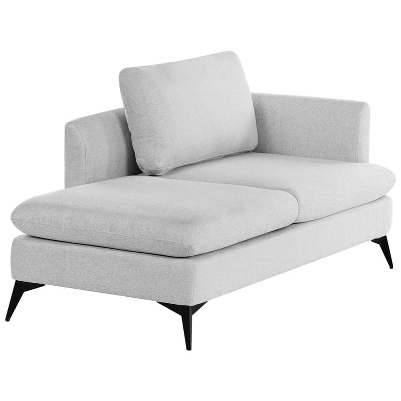 Schäslong Sievoz - Grå, svart/Högervänd - Möbler - Stolar & fåtöljer - Fåtölj - Schäslongfåtölj & divanfåtölj