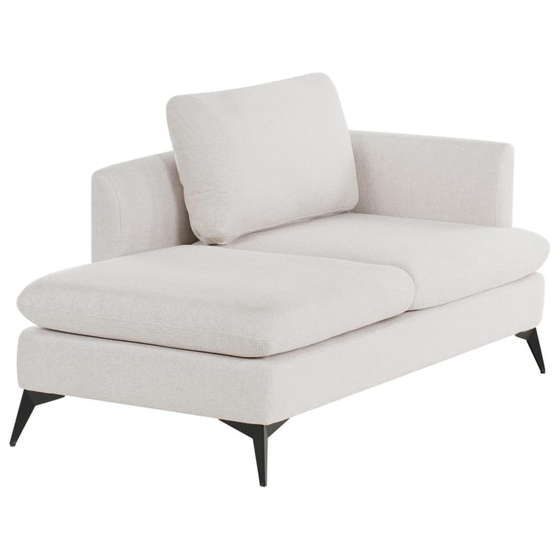 Schäslong Sievoz - Ljubeige, svart/Högervänd - Möbler - Stolar & fåtöljer - Fåtölj - Schäslongfåtölj & divanfåtölj