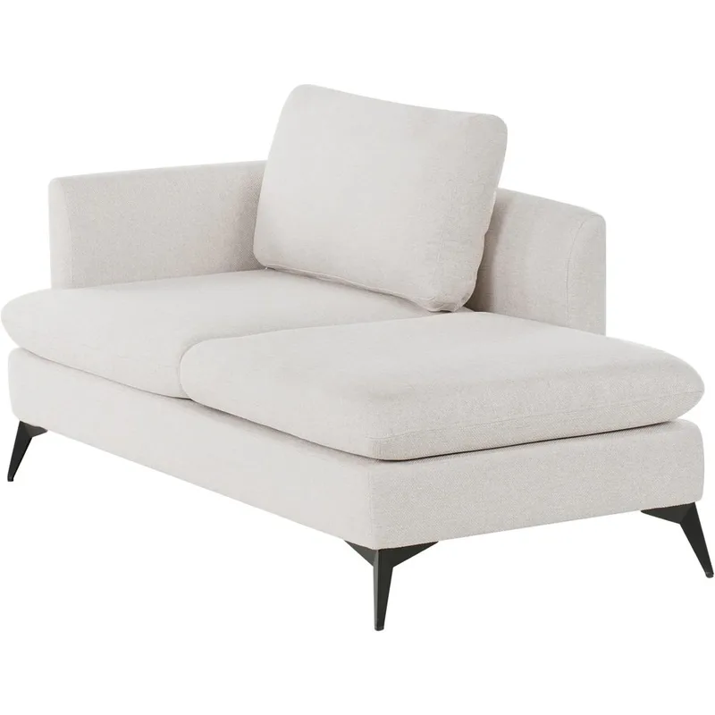 Schäslong Sievoz - Ljubeige, svart/Vänstervänd - Möbler - Stolar & fåtöljer - Fåtölj - Schäslongfåtölj & divanfåtölj