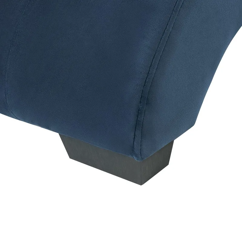 Schäslong Simorre - Blå, svart, silver - Möbler - Stolar & fåtöljer - Fåtölj - Schäslongfåtölj & divanfåtölj