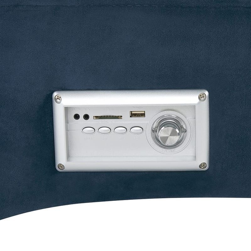 Schäslong Simorre - Blå, svart, silver - Möbler - Stolar & fåtöljer - Fåtölj - Schäslongfåtölj & divanfåtölj