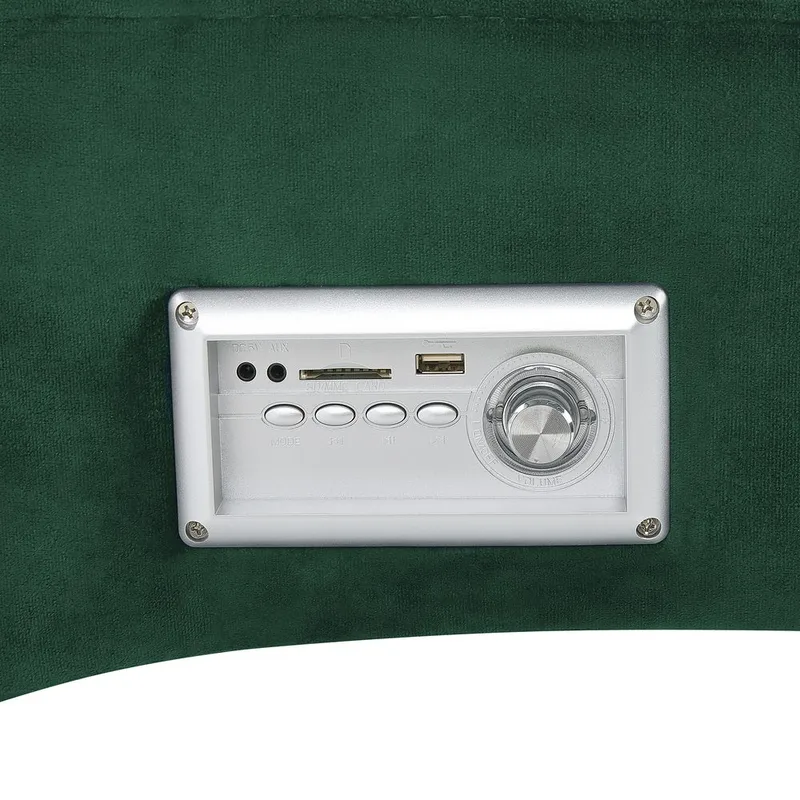 Schäslong Simorre - Grön, Svart, Silver - Möbler - Stolar & fåtöljer - Fåtölj - Schäslongfåtölj & divanfåtölj