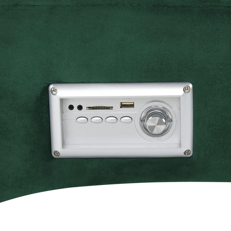 Schäslong Simorre - Grön, Svart, Silver - Möbler - Stolar & fåtöljer - Fåtölj - Schäslongfåtölj & divanfåtölj